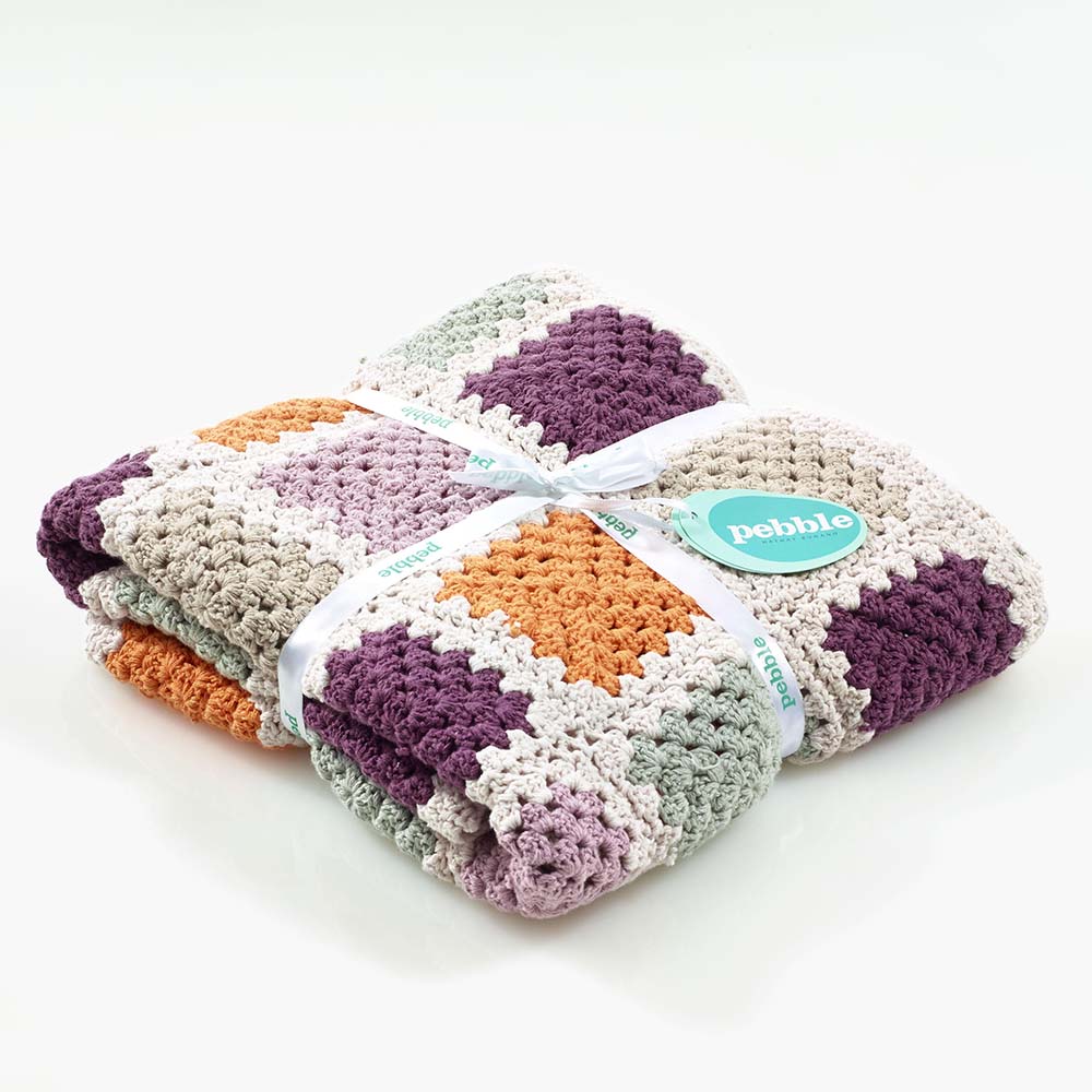 Granny Square Blanket Purple