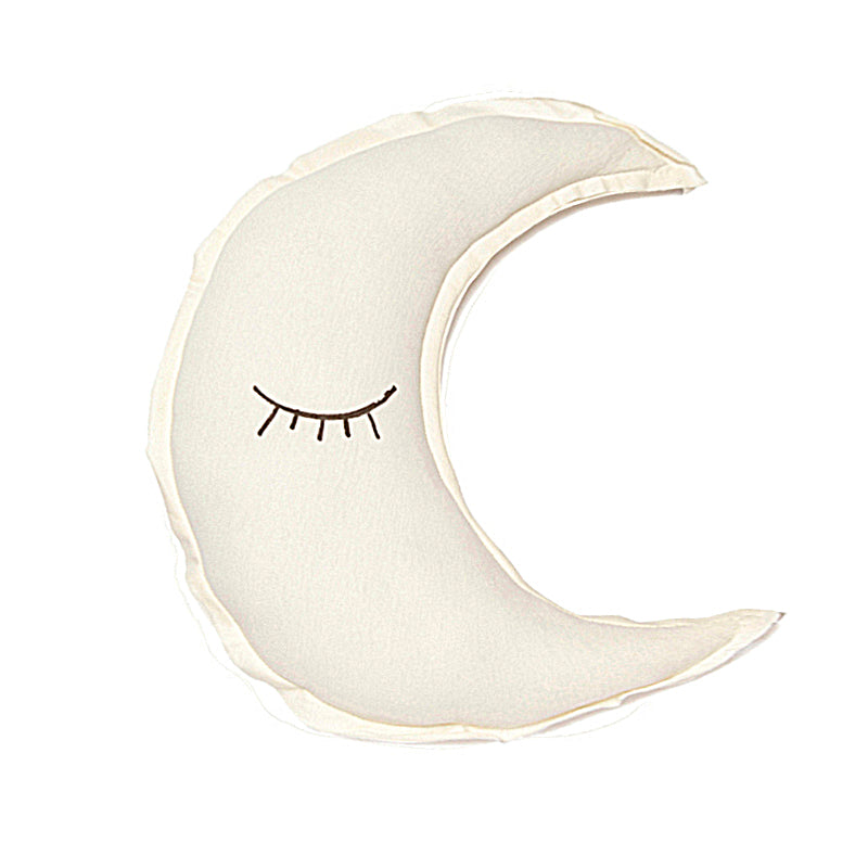 Moon Shaped Natural Pillow-Sleeping Eye Print